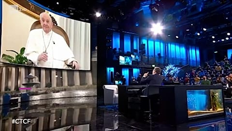 On Sunday night, Pope Francis was a guest of the Italian television talk show 'Che Tempo Che Fa'