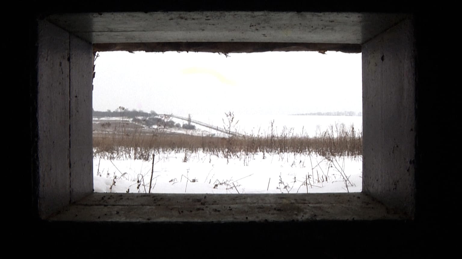 Russian border from the bunker opening