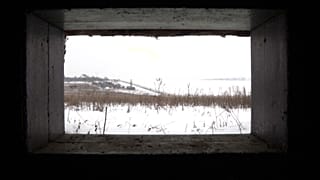 Russian border from the bunker opening