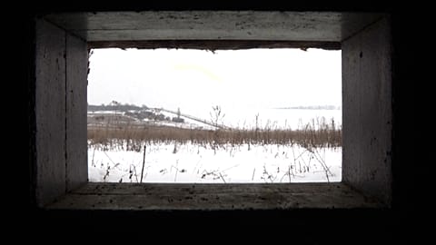 Russian border from the bunker opening