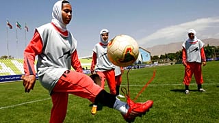 (Archives) Des joueuses de l'équipe nationale iranienne, le 25 juin 2009 à Téhéran.