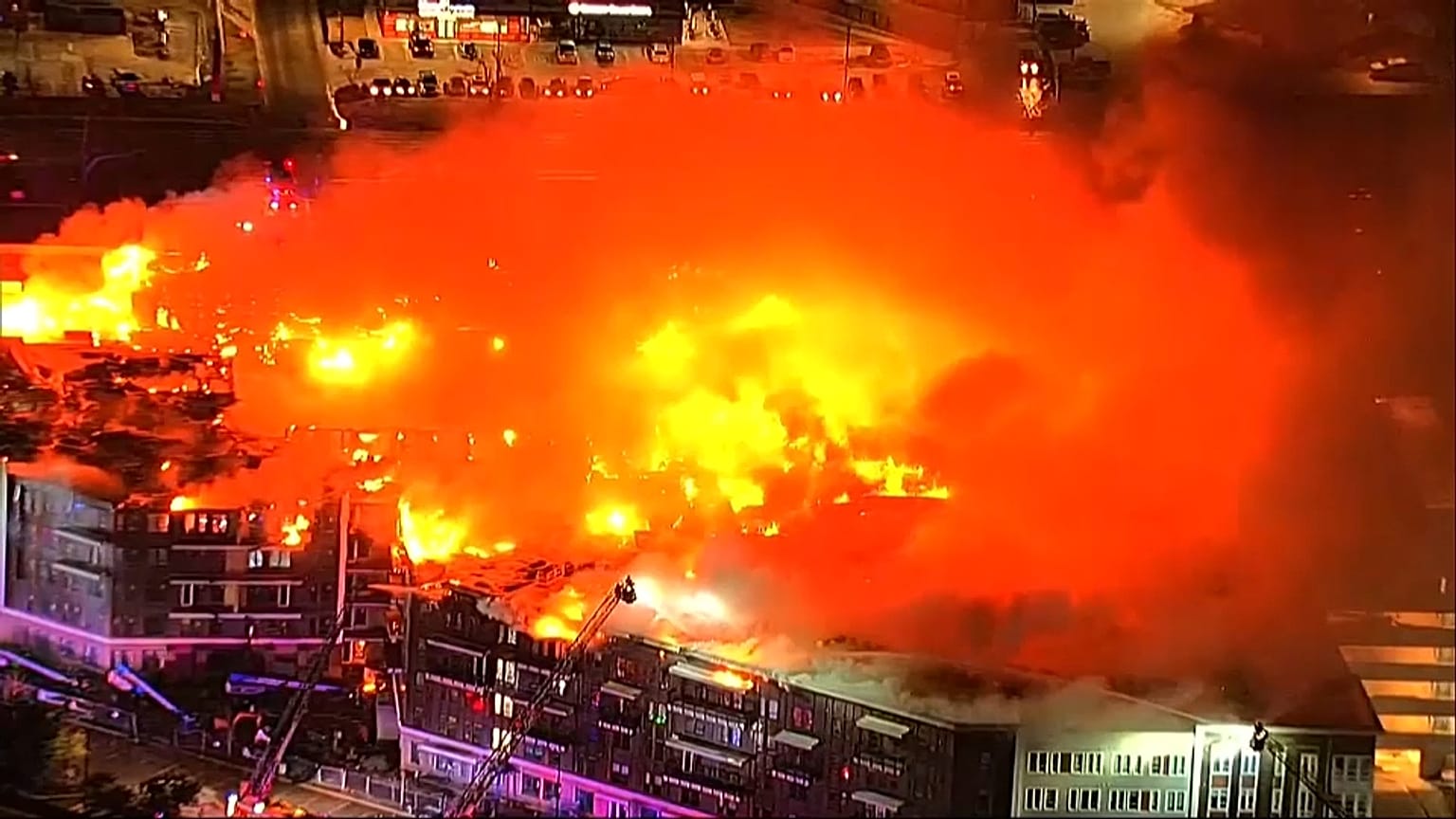 Imagen aérea del incendo en Oklahoma. 