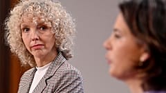 Jennifer Morgan neben Annalena Baerbockan diesem Mittwoch in Berlin