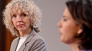 Jennifer Morgan neben Annalena Baerbockan diesem Mittwoch in Berlin