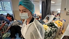 Ala Covid no Hospital Universitário de Urgências, em Bucareste