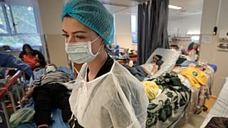 Ala Covid no Hospital Universitário de Urgências, em Bucareste