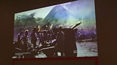 Film in der Ausstellung über den Einsatz niederländischen Truppen auf Java im Mai 1945 (Screenshot) 
