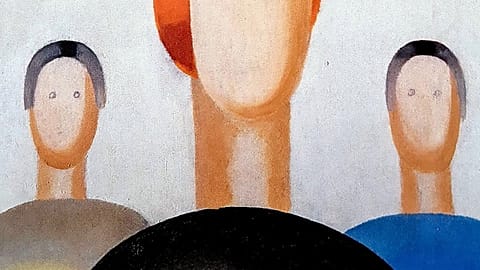  Anna Leporskaya's 'Three Figures' was defaced with two sets of eyes