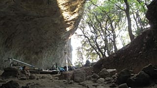 Ausgrabungsarbeiten in der Mandrin-Höhle
