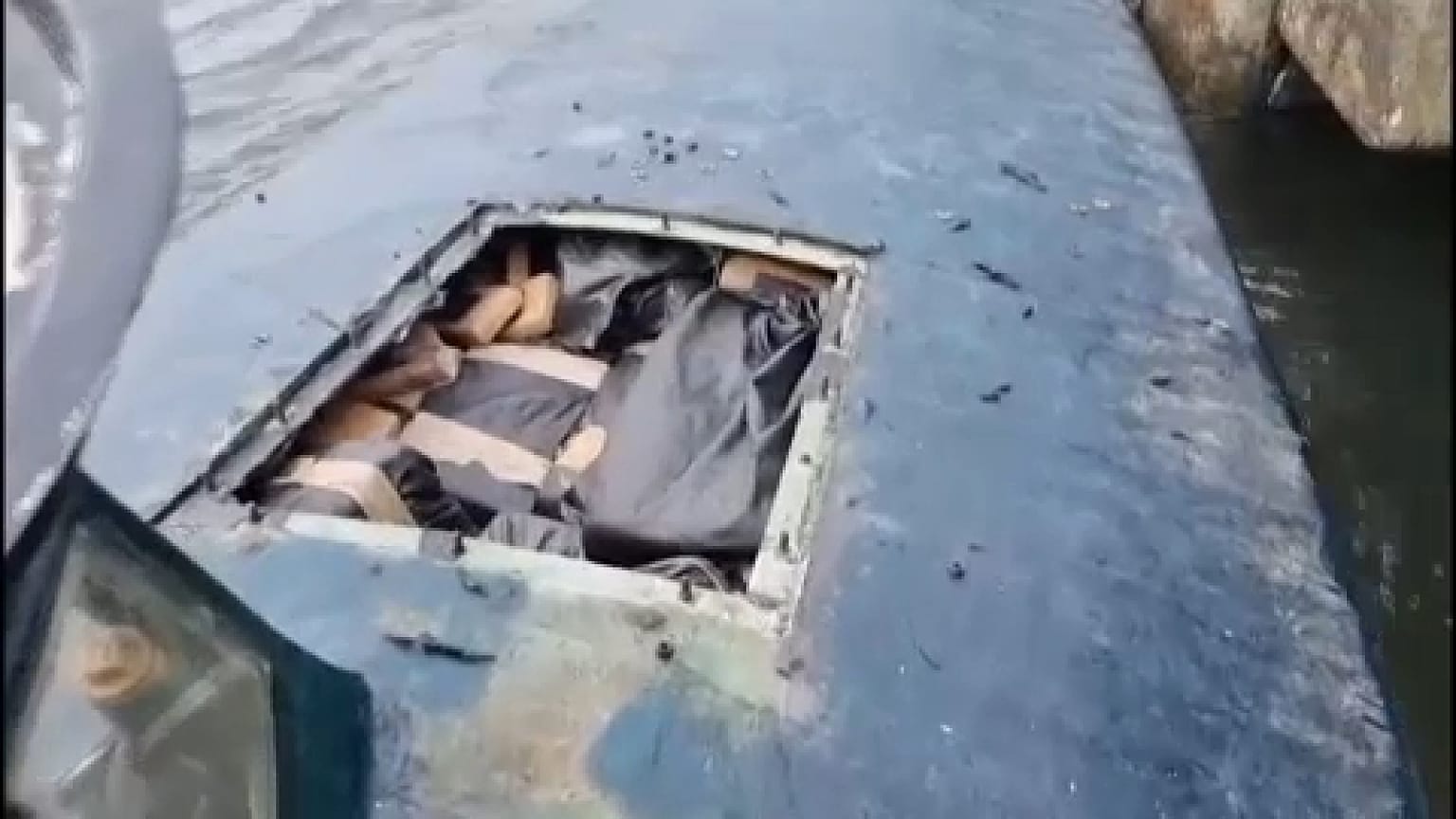 La droga encontrada en un semisumergible en aguas colombianas