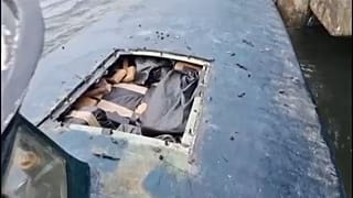 La droga encontrada en un semisumergible en aguas colombianas