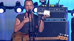 Sting accepts the award of merit at the American Music Awards at the Microsoft Theater on Sunday, Nov. 20, 2016, in Los Angeles