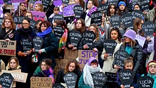 Manifestation contre les violences faites aux femmes à Lille dans le nord de la France - 19.11.2022
