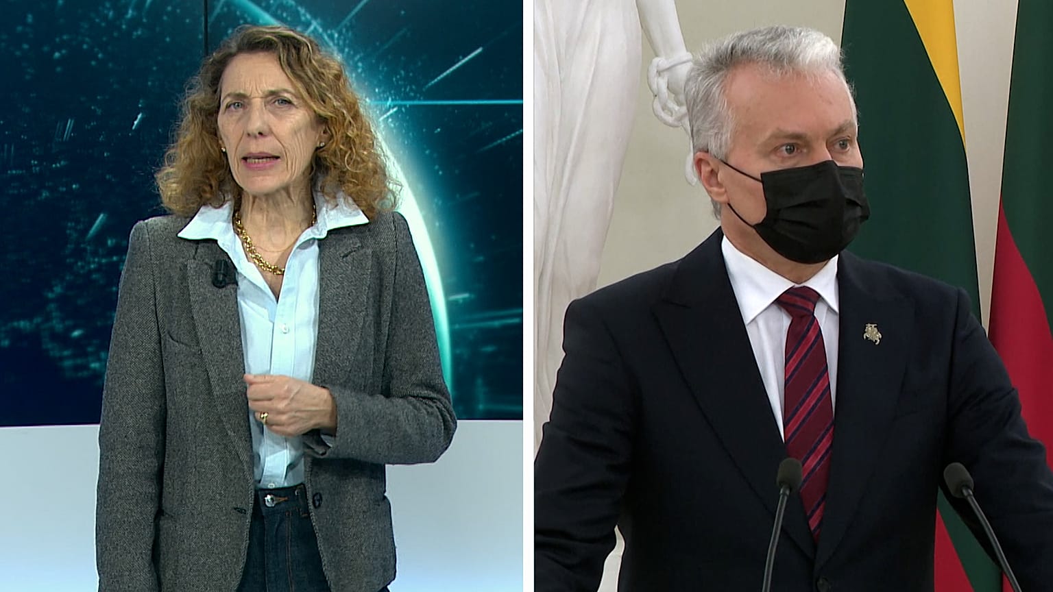 Beatriz Beiras, Euronews / Gitanas Nauseda, presidente de Lituania 