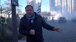 Tear gas at demonstration in Paris