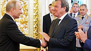 Putyin és Schröder 2018 májusában az orosz elnöki beiktatáson