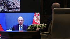 Cumhurbaşkanı Erdoğan'ın, Rusya Devlet Başkanı Putin ile video konferans yoluyla görüşmesi.