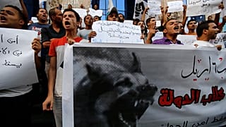 متظاهرون يهتفون خلال احتجاج في القاهرة - مصر. الأربعاء 28 أغسطس 2013