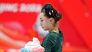 Kamila Valieva après une séance d'entraînement aux JO d'hiver de 2022, dimanche 13 février, à Pékin.