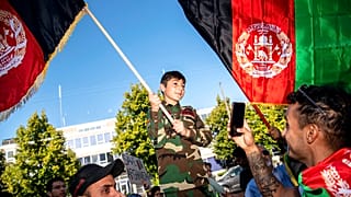 Kopenhag'da Taliban karşıtı protesto, 22 Ağustos 2021