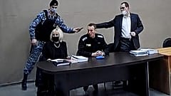Alexei Navalny appeared in court inside his maximum-security prison near Moscow.