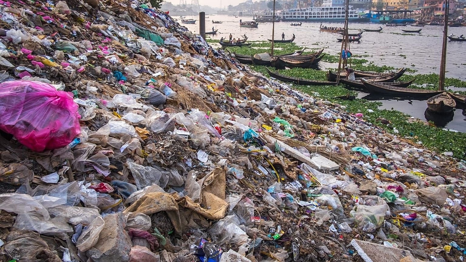 Rubbish dumping along river banks is one cause of pharmaceutical pollution.