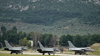 Τα Rafale στο αεροδρόμιο της Τανάγρας
