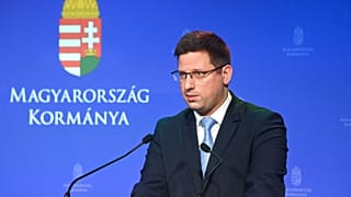 Archív kép: Gulyás Gergely, a Miniszterelnökséget vezető miniszter a Kormányinfón