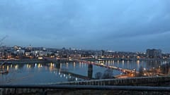 Blik auf den Fluss und Novi Sad, Europäische Kulturhauptstadt 2022