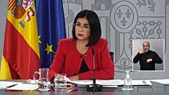 La ministra de Sanidad, Carolina Darias, en rueda de prensa