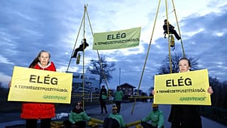 Greenpeace-Protest am Neusiedler See gegen ein gigantisches Bauvorhaben