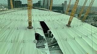 The 20,000 capacity London venue has fallen victim to the winds of Storm Eunice