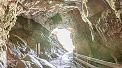 Einblick in den Besucherteil der Lamprechtshöhle 