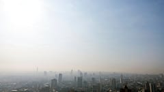 La nube de humo que cubre Asunción en Paraguay