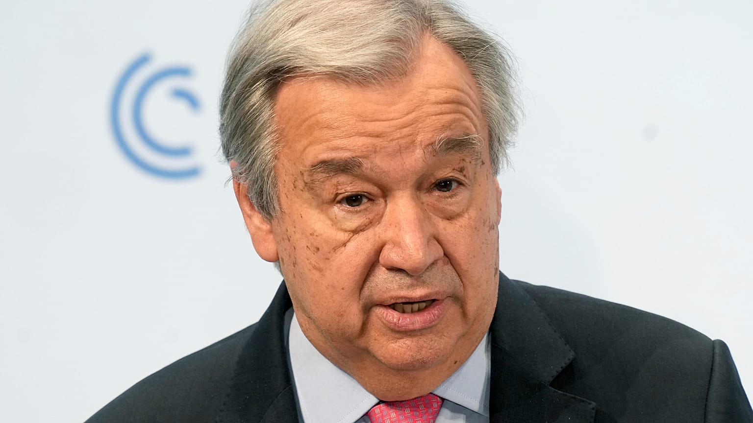 United Nations Secretary-General Antonio Guterres delivers a speech during the 'Munich Security Conference' in Munich, Germany, Friday, Feb. 18, 2022. 