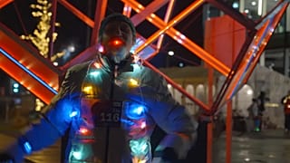 Man dressed in lights
