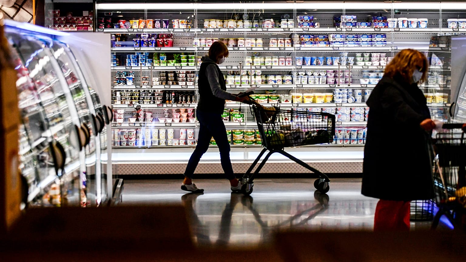 Edeka-Supermarkt in Düsseldorf, 29.4.2020.