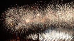 Fireworks explode during the closing ceremony of the 2022 Winter Olympics, Sunday, Feb. 20, 2022, in Beijing.