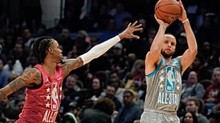 Ja Morant ne peut rien faire contre Stephen Curry, élu MVP du All Star Game