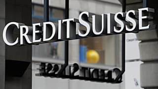 Schriftzug der Credit Suisse, aufgenommen in Zürich