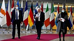 Ο επικεφαλής της ευρωπαϊκής διπλωματίας, Ζοζέπ Μπορέλ. προσέρχεται στην συνεδρίαση των ΥΠΕΞ της Ε.Ε.