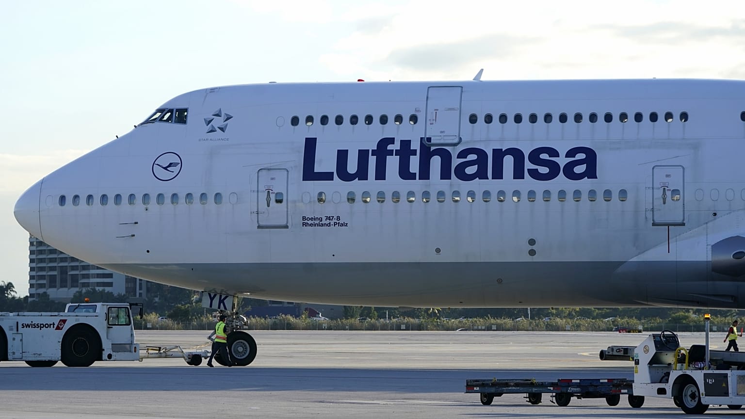 Archív fotó: Lufthansa-járat amerikai repülőtéren