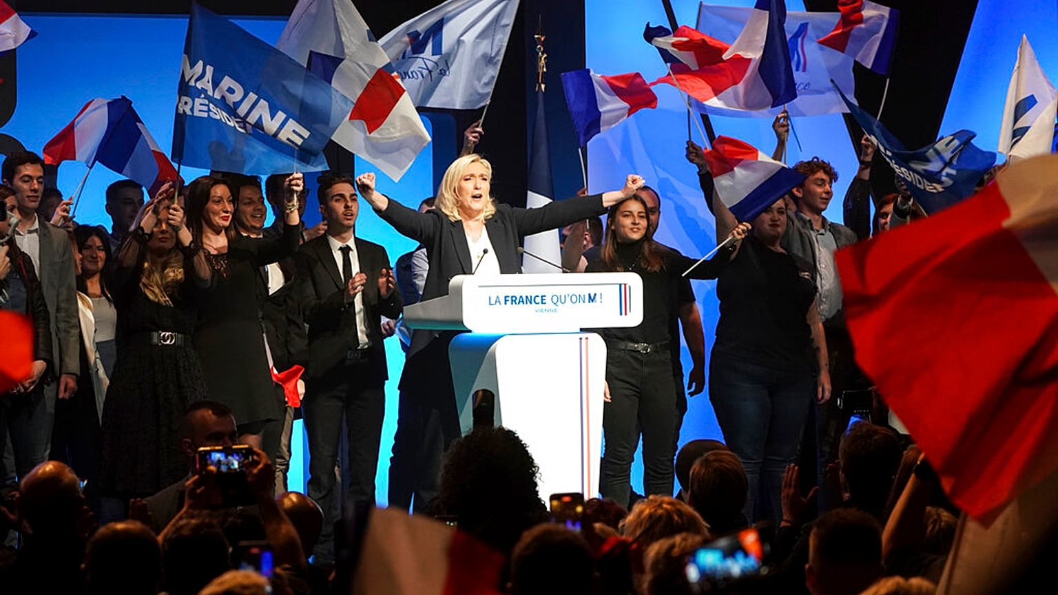 Marine Le Pen en meeting le 18 février 2022