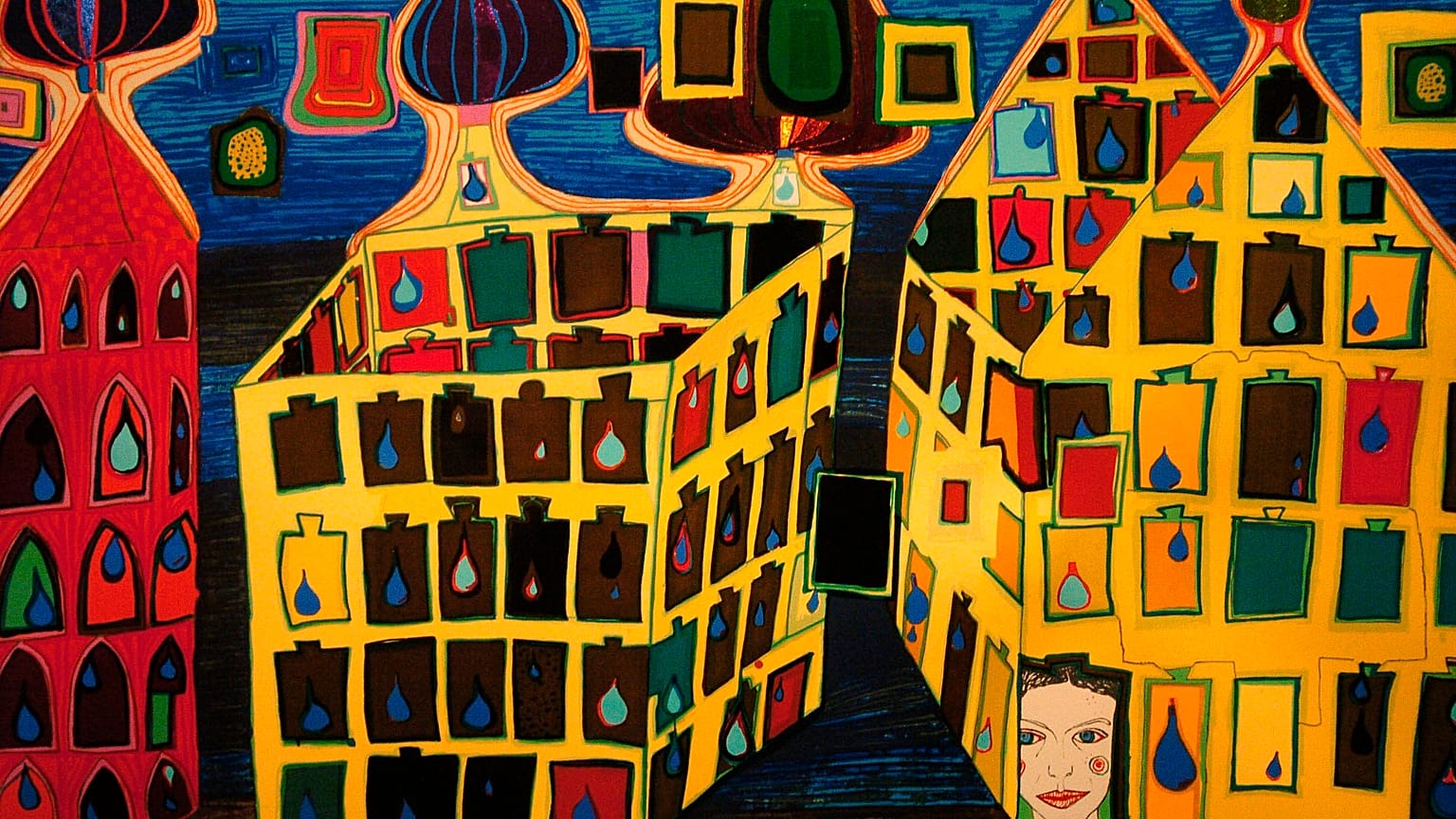 KÉPÜNK ILLUSZTRÁCIÓ!  - a felvétel 2007. október 9-én készült a Szépművészeti Múzeum Egy varázslatos különc - Friedensreich Hundertwasser művészete c. kiállításán