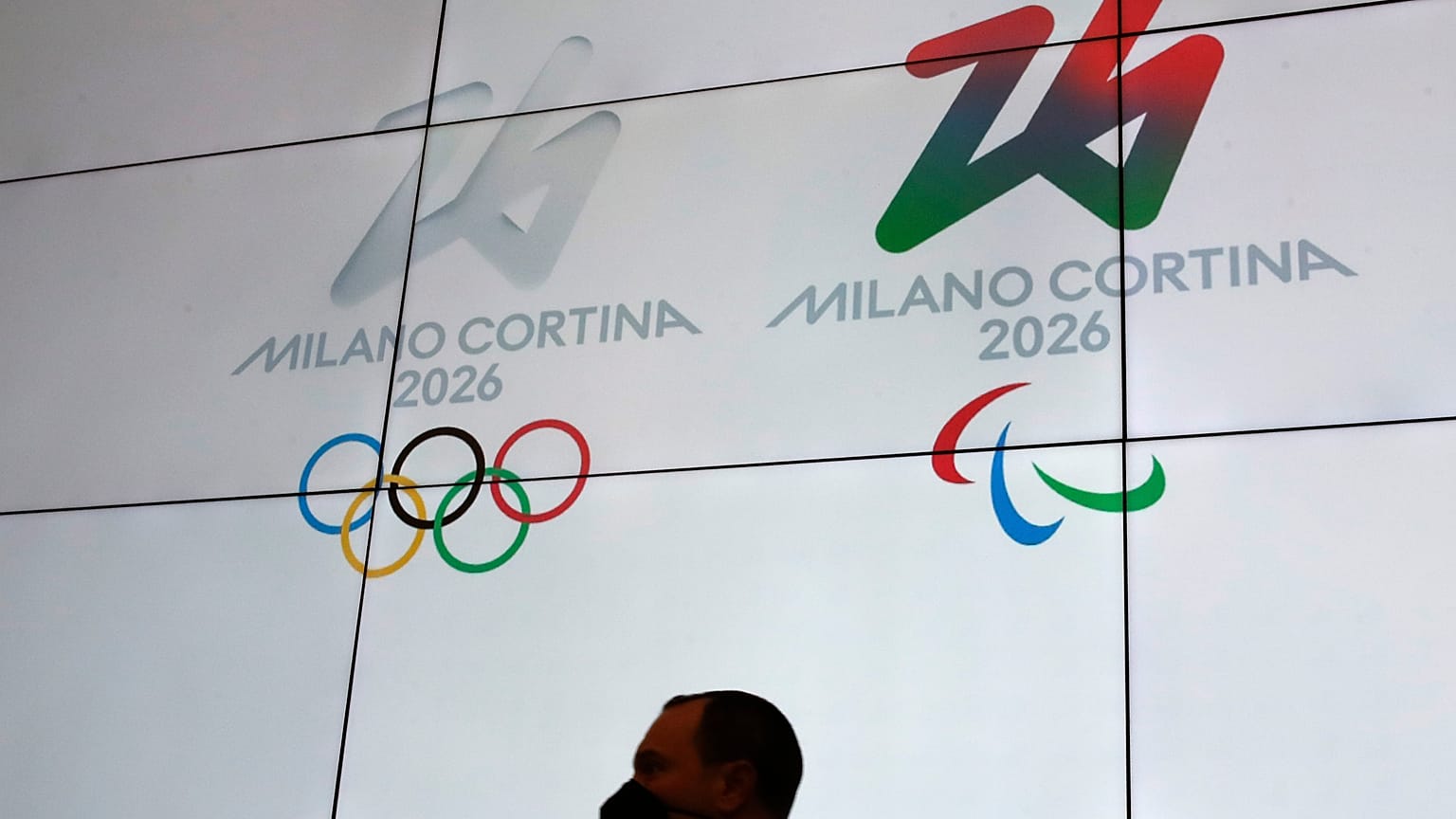 The logo of 2026 Milan-Cortina Olympics and Paralympics