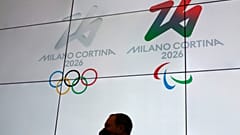 The logo of 2026 Milan-Cortina Olympics and Paralympics
