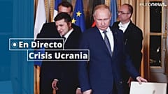 El presidente ucraniano, Volodimir Zelenski, y su homólogo ruso, Vladimir Putin