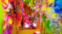A new art exhibition at Rome's Choistro del Bramante building, lets visitors revel in colourful, rebellious madness 