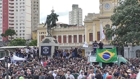 La manifestación de las fuerzas de seguridad