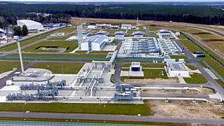 Las instalaciones de desembarco del gasoducto "Nord Stream 2" en Lubmin, norte de Alemania, 15/2/2022d